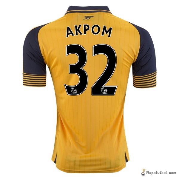 Camiseta Arsenal Replica Segunda Ropa Akpom 2016/17 Amarillo